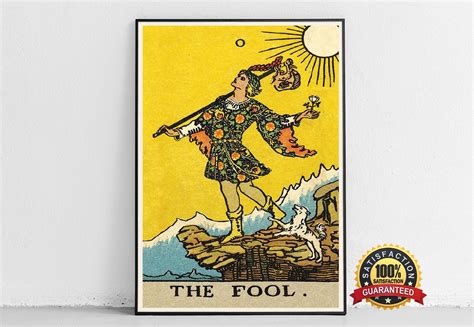 The Fool Poster The Fool Tarot Card Poster Home Decor Wall Decor