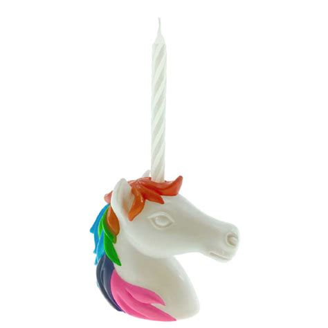 Reusable Unicorn Birthday Candle Holder And Candle Party Decorations