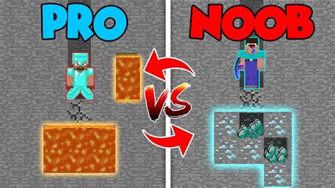 Minecraft Noob Vs Pro Mining Battle In Minecraft Compilation Youtube