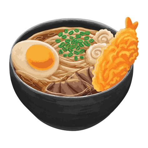 Udon Japanese Food In Flat Design Style 3078079 Vector Art At Vecteezy