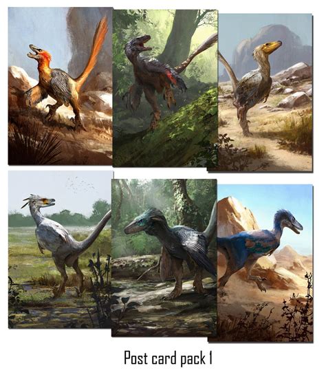 Raptor Series Post Card Pack 1 By Jonathan Kuo New Beasts Of The