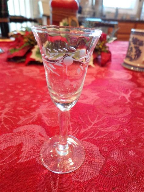 Check out top brands on ebay. Vintage Shot Glass Etched Clear Crystal Stemware, Vintage ...