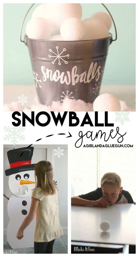 Snowball Bucket Games A Girl And A Glue Gun