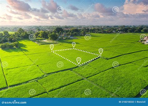Land Plot In Aerial View For Development Or Investment Stock Photo