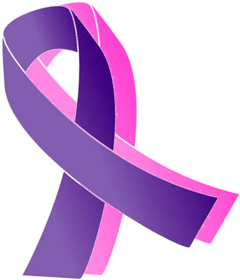 Pink And Purple Cancer Ribbon Clipart Full Size Clipart