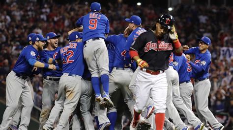 World Series Chicago Cubs Beat Cleveland Indians 8 7 In Game Seven To