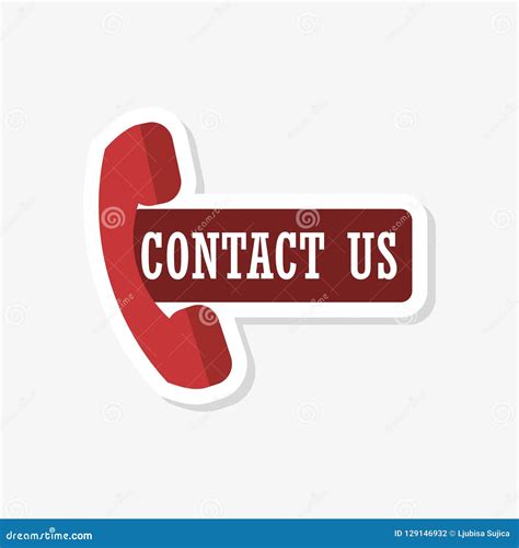 Contact Us Sticker Call Contact Us Contacts Email Message Stock
