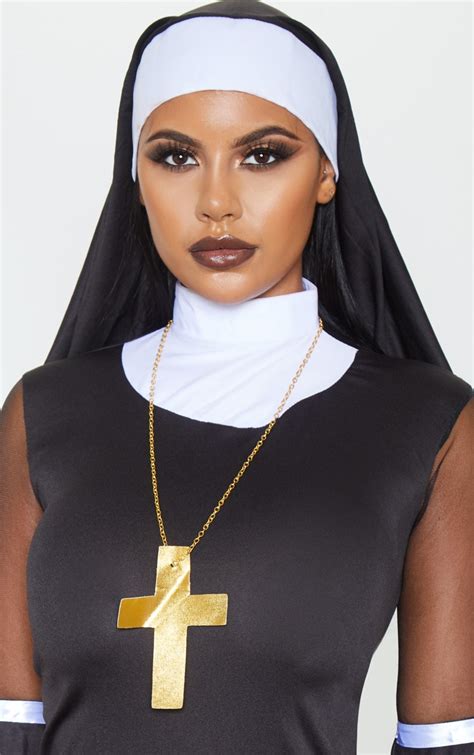 Black Naughty Nun Costume Accessories Prettylittlething Il