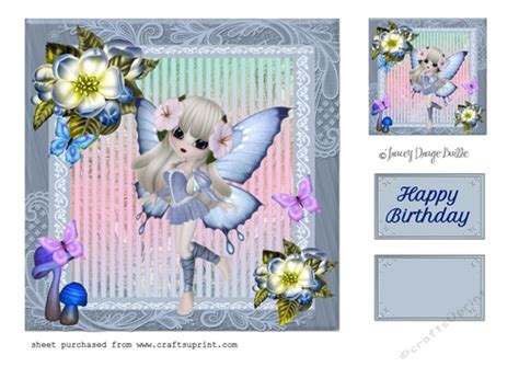 Birthday Pixie 6 Cup871193773 Craftsuprint