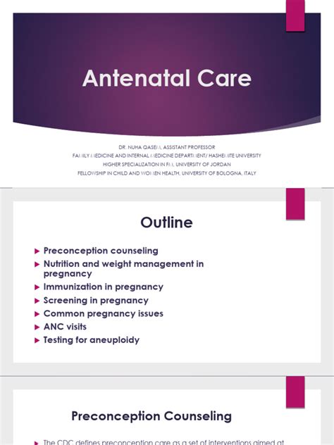 Antenatal Care Pdf