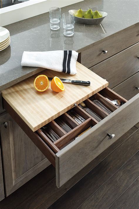 Chop Block Cutlery Divider Omega Cabinetry