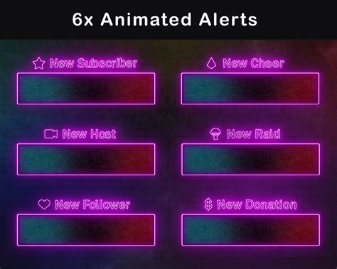Animated Stream Package Neon Twitch Overlay Pink Animated Etsy