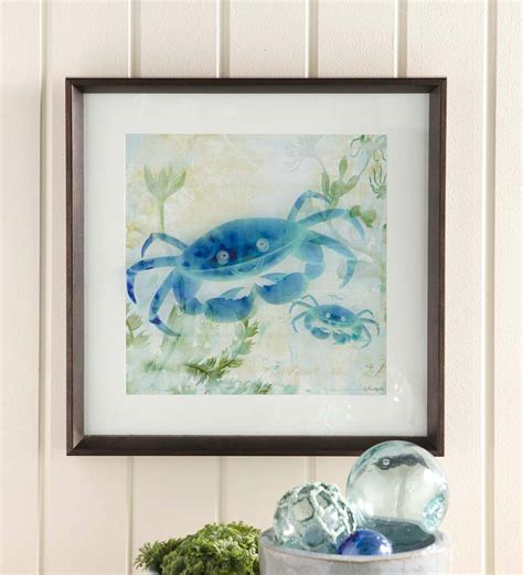 Framed Sealife Wall Art Crab Wind And Weather