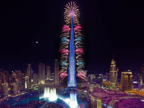 New Years Eve Celebration 2024 Fireworks Burj Khalifa Dubai 31 December 2023