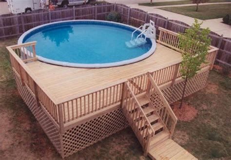 View Source Image Pool Deck Plans Round Above Ground Pool Swimming