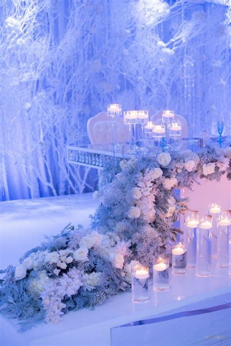 Stunning Lavish Winter Wonderland Weddign Decoration With Romantic