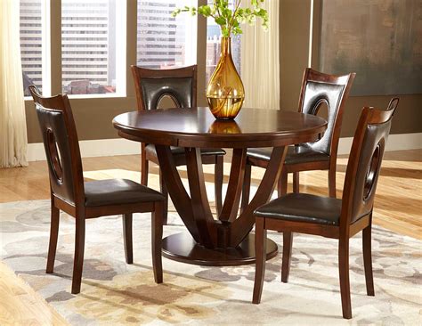 Enjoy 4 person dining with the new classic furniture 47 round mitchell dining table set. Homelegance VanBure Round Dining Set - Cherry D2568-48 at ...