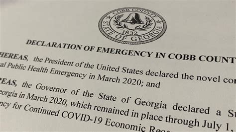 Cobb County Declaration Of Emergency