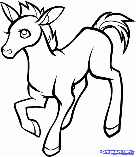 Granted there are some related books on drawing animals but these aren't always enough. How to Draw a Foal, Baby Foal, Step by Step, Farm animals, Animals, FREE Online Drawing Tutorial ...