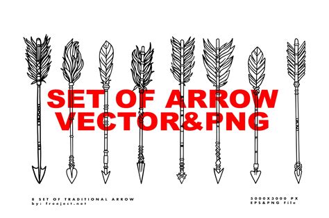 Free Download 8 Traditional Arrow Vector And Png