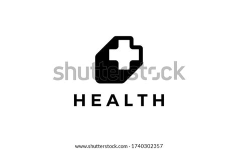 Health Plus Sign Logo Design Concept Stock Vector Royalty Free 1740302357