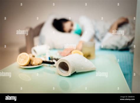 Sick Person In Quarantine Bed Self Isolationcoronavirus Covid 19