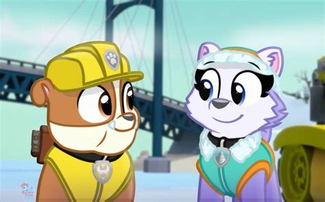 Paw Patrol Rubble X Everest Relationships By Rainboweeveede On