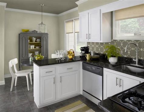 This beautiful, bright kitchen by elizabeth lawson design has lower cabinets painted in farrow & ball's down pipe. Brilliant Color Schemes for 2019 Small Kitchens - Pick ...