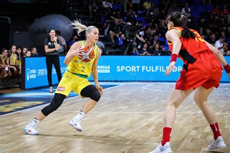 Tess Madgen In Action During Basketball Match Australia Vs China