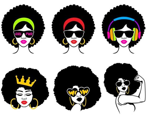 Afro Woman Svg Afro Girl Svg Afro Queen Svg Black Queen Svg Afro