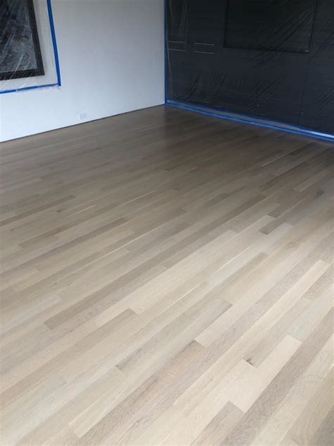 White Oak Wood Floor With Country White Stain Color Midwest Hardwood