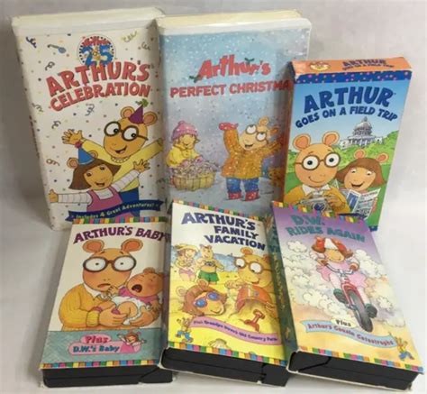 Vhs Pbs Arthur Vhs Lot Of 5 Vintage Pbs Kids Educational Childrens