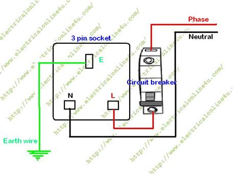 6 p switch schematic diagram and connection method: How To Wire a Switched 3 Pin Socket - Electricalonline4u