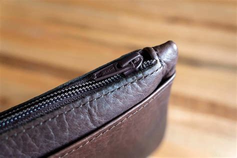 Leather Zipper Pouch Made In Usa 9 X 5 Buffalo Billfold Company