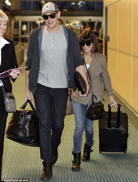 Lea Michele And Cory Monteith Fly Home To Hollywood After His Post