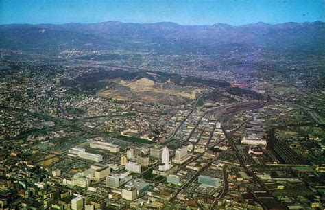 Chavez Ravine Above Downtown Before Construction Of Dodger Stadium