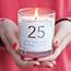 25th Wedding Anniversary Personalised Candle Gift By Little Cherub 