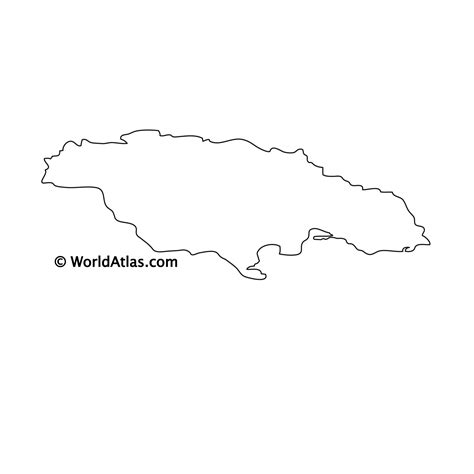 Jamaica Outline Map