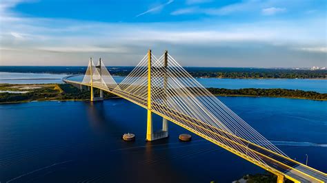 Dames Point Bridge In Jacksonville Florida Image Free Stock Photo