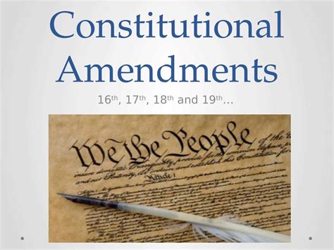 Us Constitutional Amendments Ks Powerpoint Lesson Plan