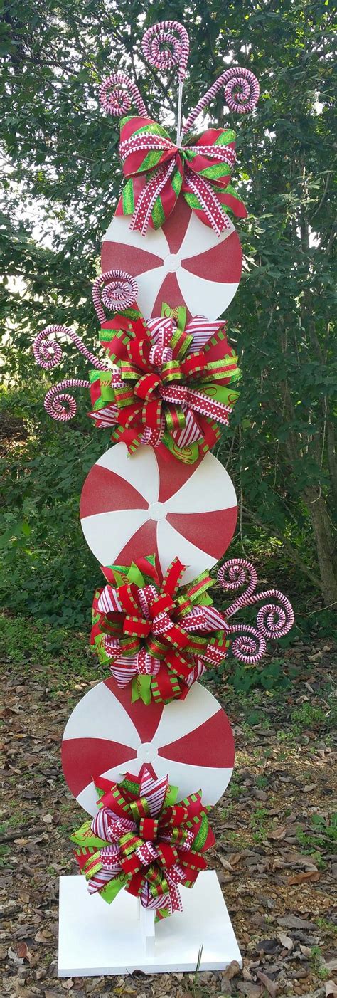 Supplies and written directions can be found at. Peppermint Stand Tutorial, Candy Cane Tutorial, Decor ...