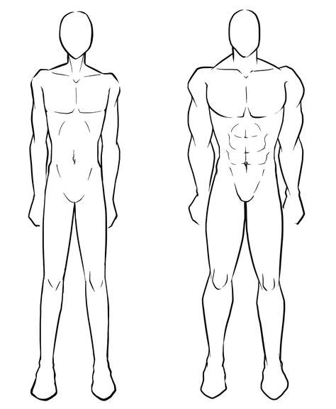 Male Body Skinny Muscular How To Draw Manga Anime Bocetos De