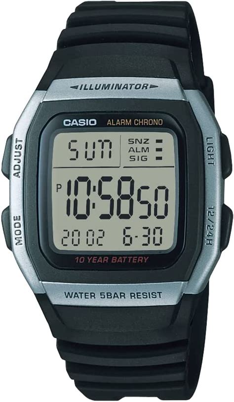 Casio Men Digital Quartz Watch With Resin Strap W96h 1av Casio Uk Fashion
