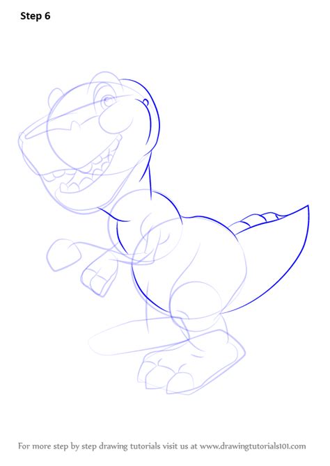 Step By Step How To Draw Chomper From The Land Before Time