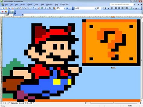 Mario On Excel By Slitchz On Deviantart