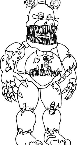 10 Fnaf Nightmare Fredbear Coloring Pages