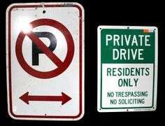 No Parking And Private Drive Sign Collection No Parking And