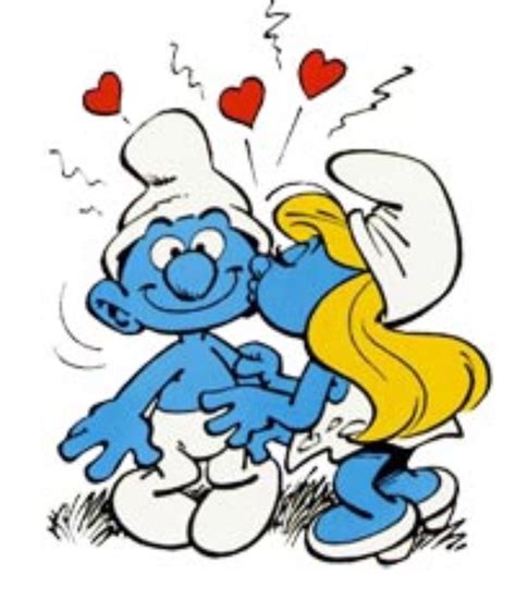 Los Pitufinos Enamorados Smurfs Drawing Smurfs Vintage Cartoon
