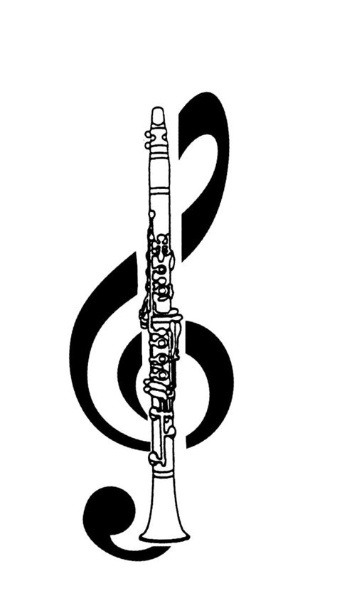 Clarinet Treble Clef Music Tattoo Designs Music Tattoos Clarinet