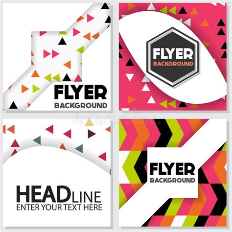 Fresh Background Flyer Style Background Design Template Stock Vector